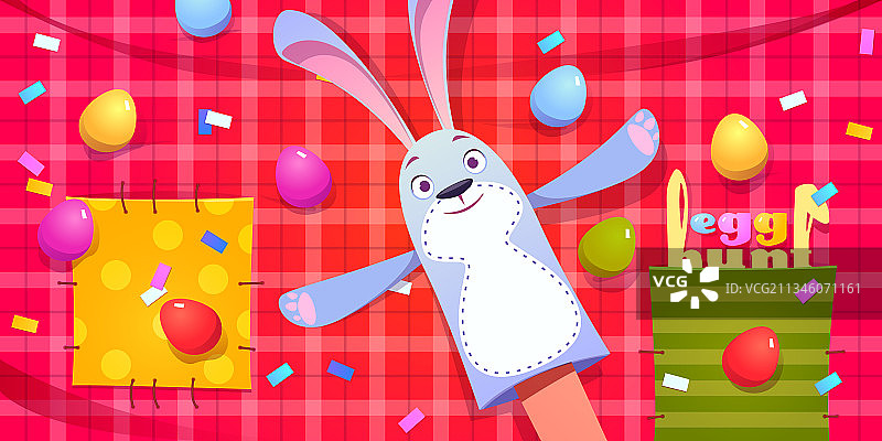 复活节彩蛋兔子玩偶图片素材