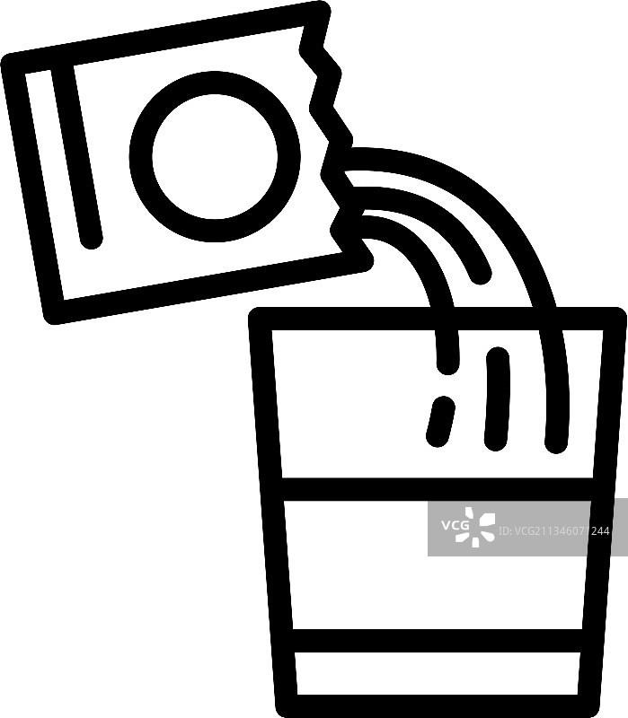 流感冲剂包装图标轮廓样式图片素材