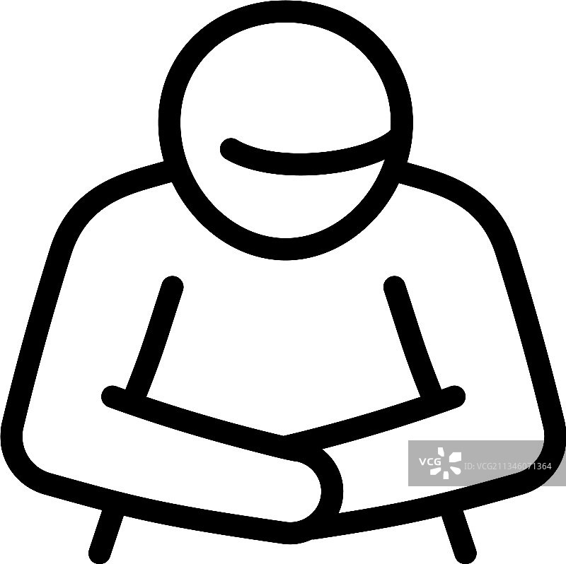 男人冻伤轮廓图标图片素材