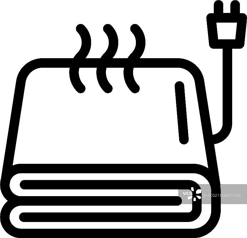 暖电热毯图标轮廓样式图片素材