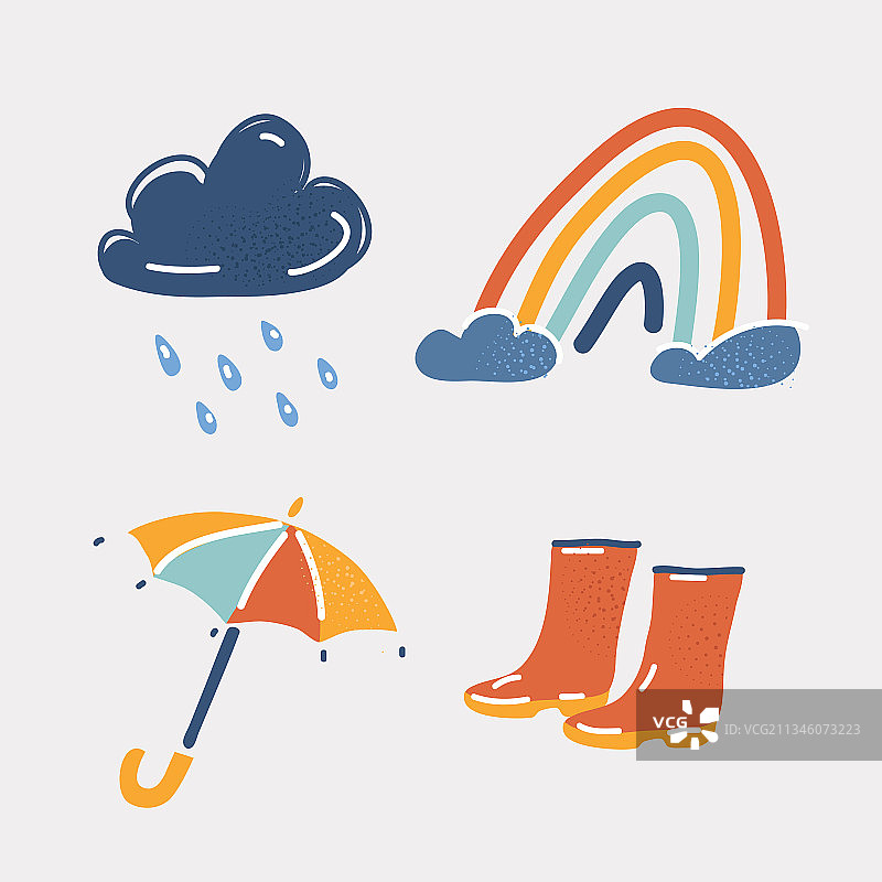 多雨云天气图标图片素材