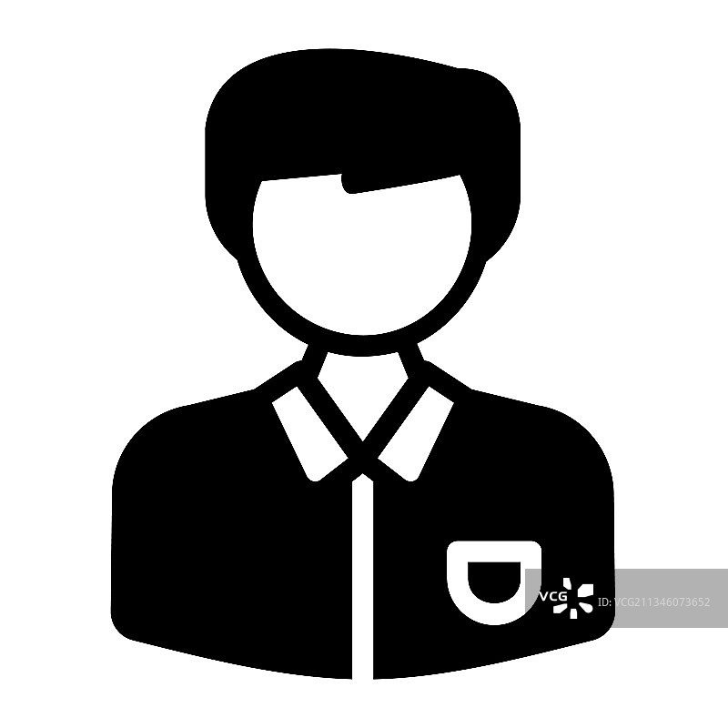 实心风格的男学生图标，适用于任何项目图片素材
