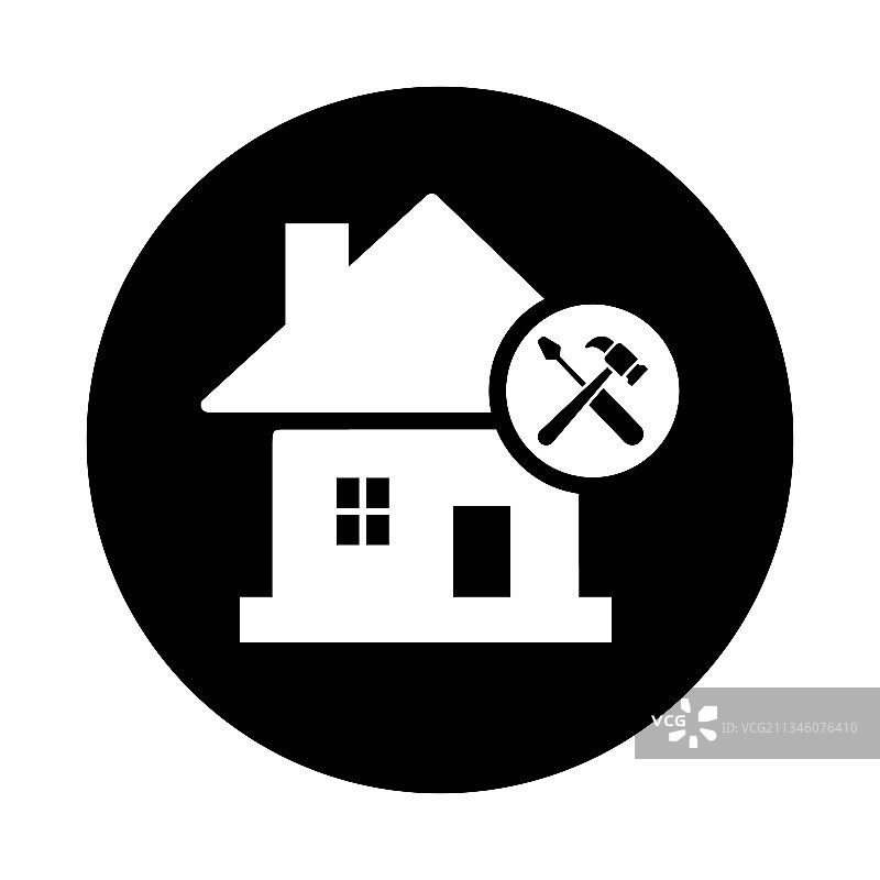 维修施工图标黑色图形图片素材