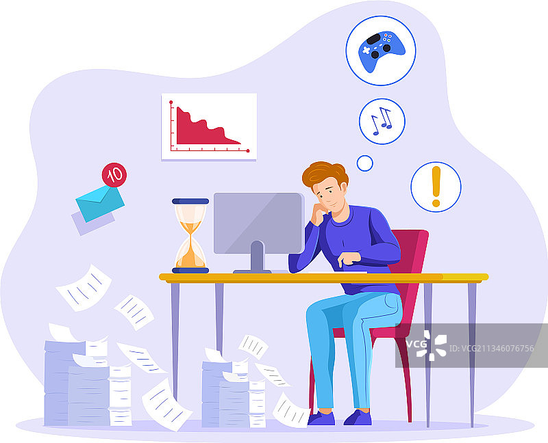 放松的男人坐着沉迷游戏图片素材