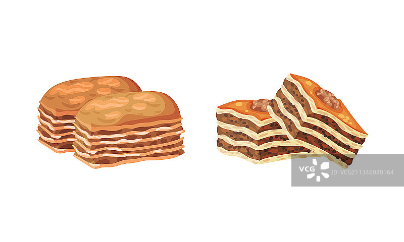 果仁蜜饼，土耳其软糖或阿拉伯甜点图片素材