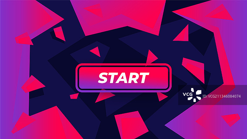 抽象背景上的开始游戏按钮图片素材