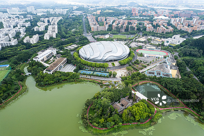 广东省广州市大学城中心湖图片素材