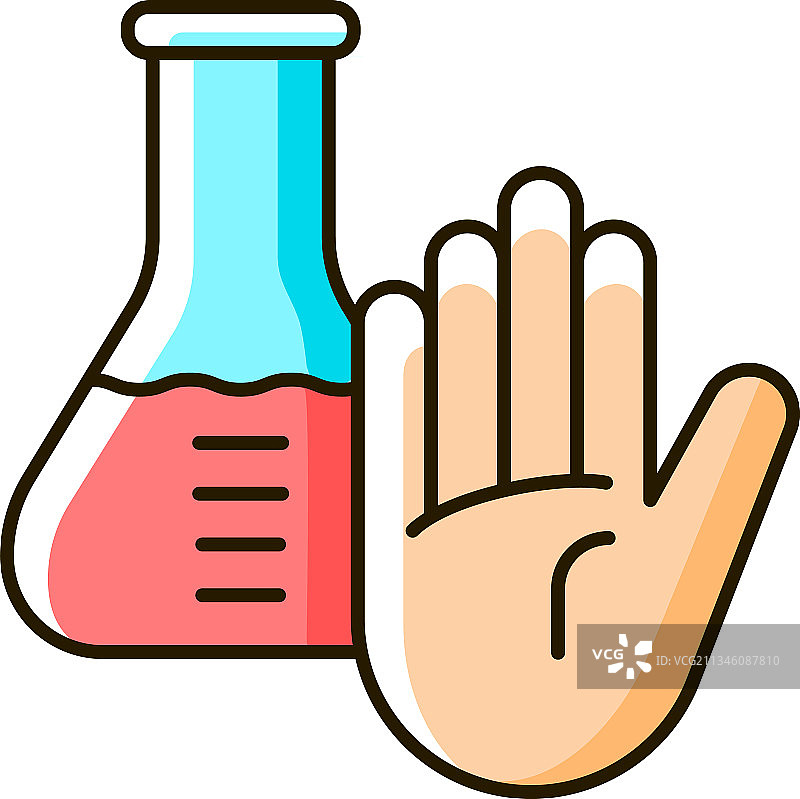 禁止化学测试RGB颜色图标图片素材