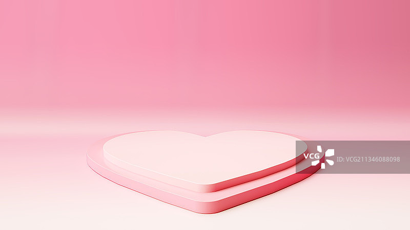 三维渲染粉色浪漫展台背景图片素材