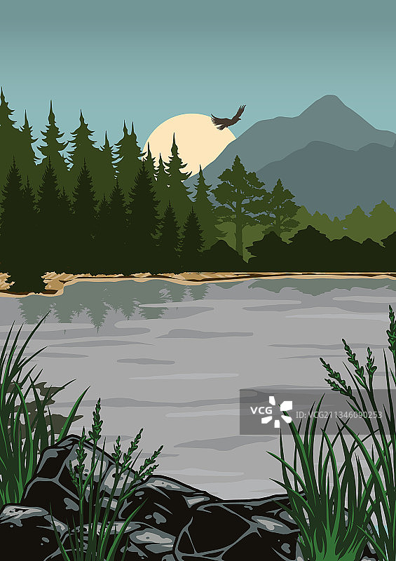 国家公园彩色复古海报图片素材