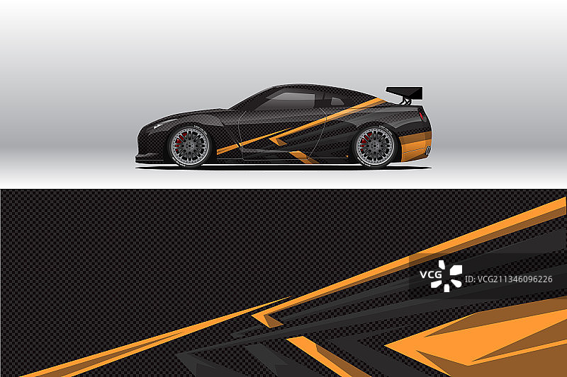 赛车涂装或日常用车贴膜设计图片素材