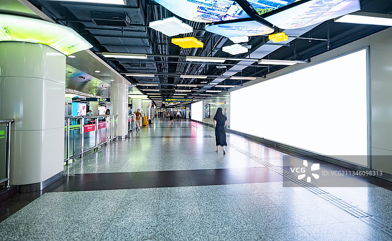 上海地铁站，室内，广告位图片素材