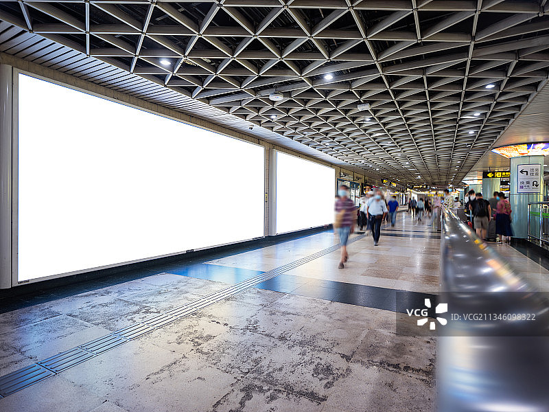 上海地铁站，室内，广告位图片素材