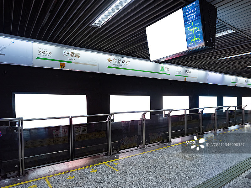 上海地铁站，室内，广告位图片素材
