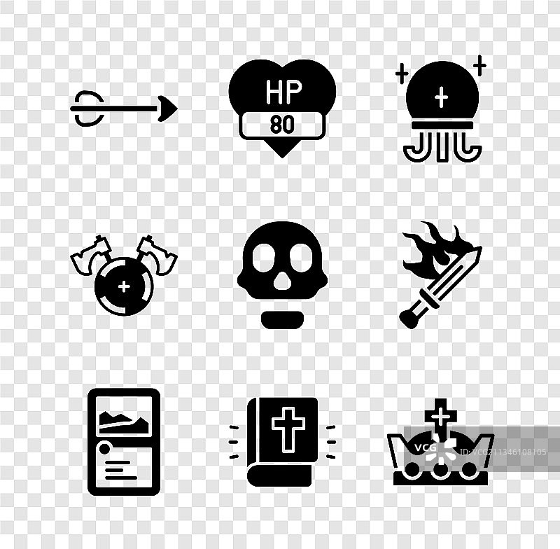 箭头视频游戏酒吧魔术球卡片图片素材