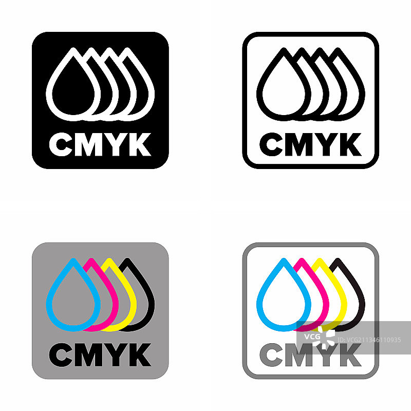 CMYK技术信息标志图片素材