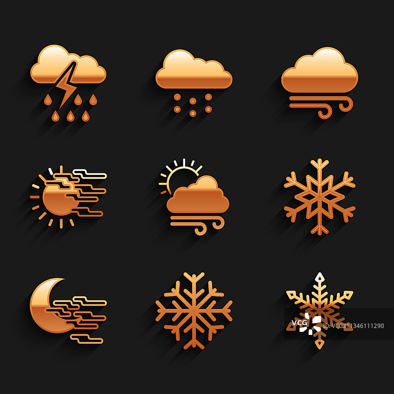 多云有雾的冰雪日月图片素材