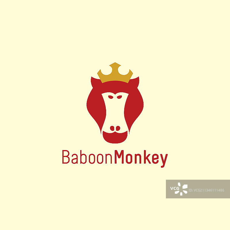 狒狒猴子皇冠标志图片素材