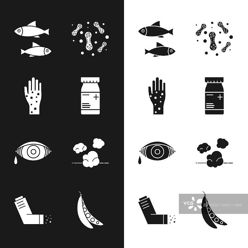 药瓶药丸手部牛皮癣套装图片素材