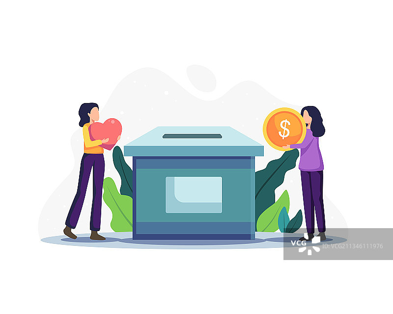 慈善和金钱捐赠图片素材