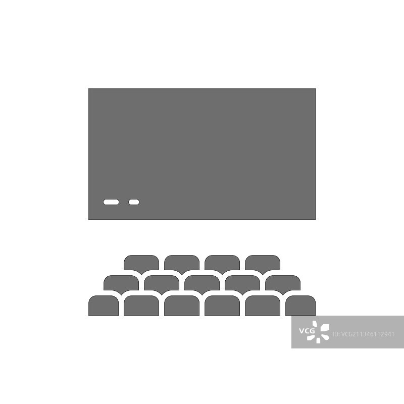 集会大厅电影院灰色图标图片素材