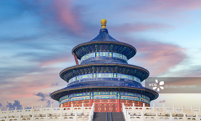 北京天坛祈年殿古建筑图片素材