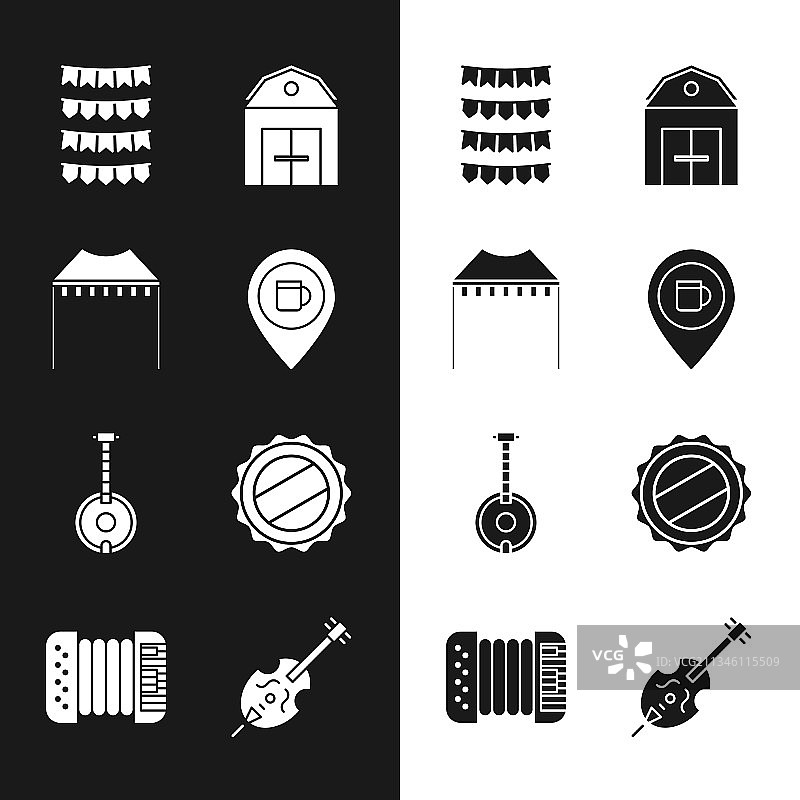 酒精或啤酒吧露营帐篷地点套装图片素材