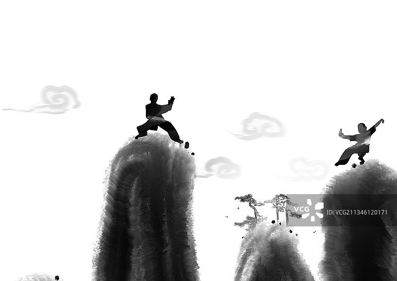 中华武术武当山道教太极拳图片素材