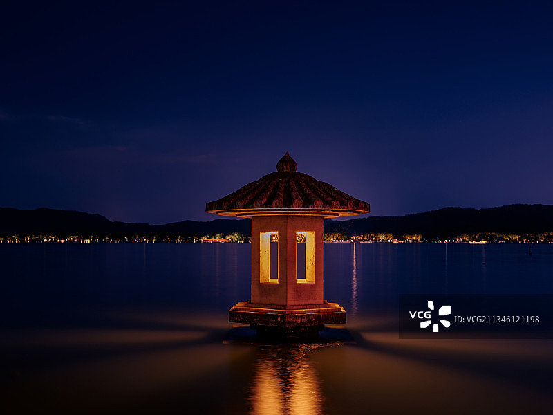杭州·西湖夜景图片素材