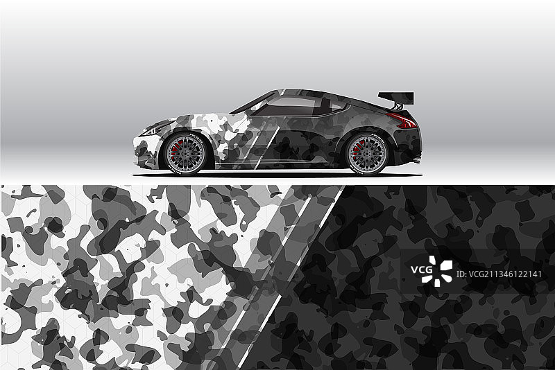 赛车涂装或日常用车贴膜设计图片素材