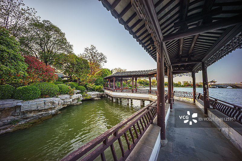 水中回廊+江苏省徐州市泉山区云龙湖风景名胜区南湖景区图片素材