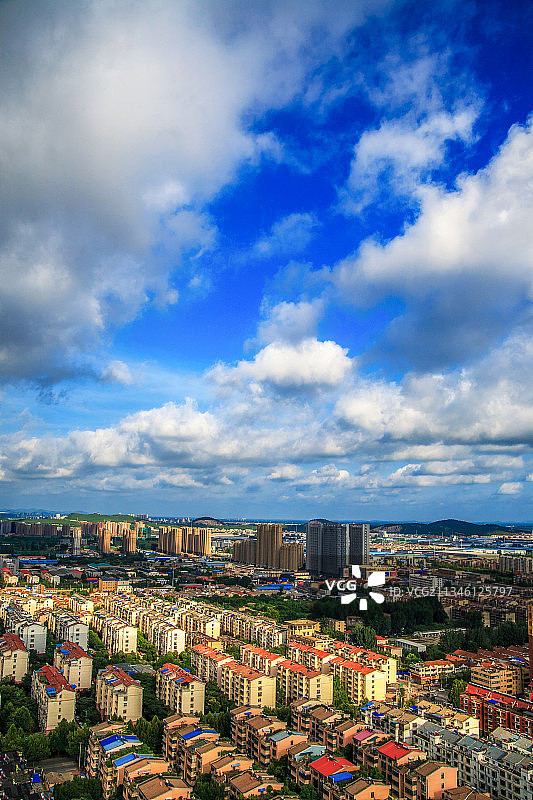 夏季午后的城市+江苏省徐州市泉山区图片素材