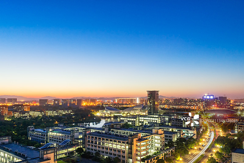 中国杭州浙江啊啊学紫金港校区校园风光建筑图片素材