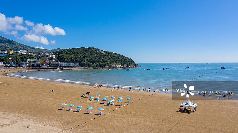 浙江温州苍南县渔寮大沙滩图片素材