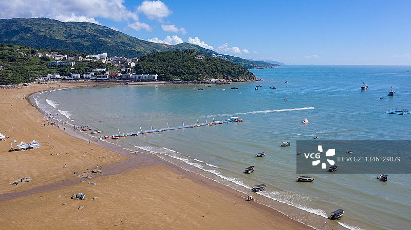 浙江温州苍南县渔寮大沙滩图片素材