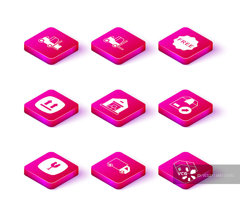 易碎玻璃货物运输卡车图片素材