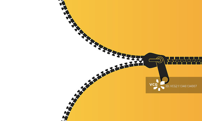 可编辑的时尚黄色拉链模板图片素材