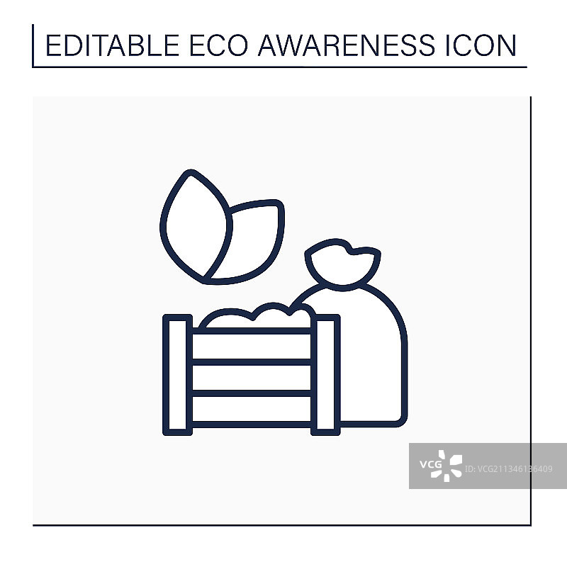 堆肥线条图标图片素材