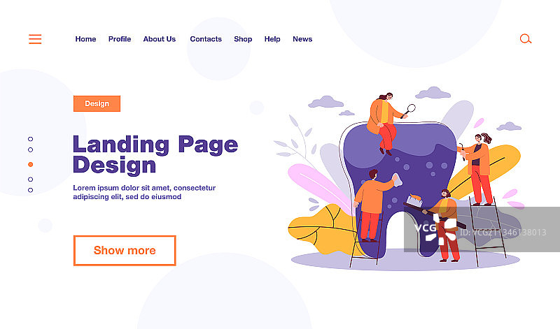 牙医们精心护理巨大牙齿图片素材