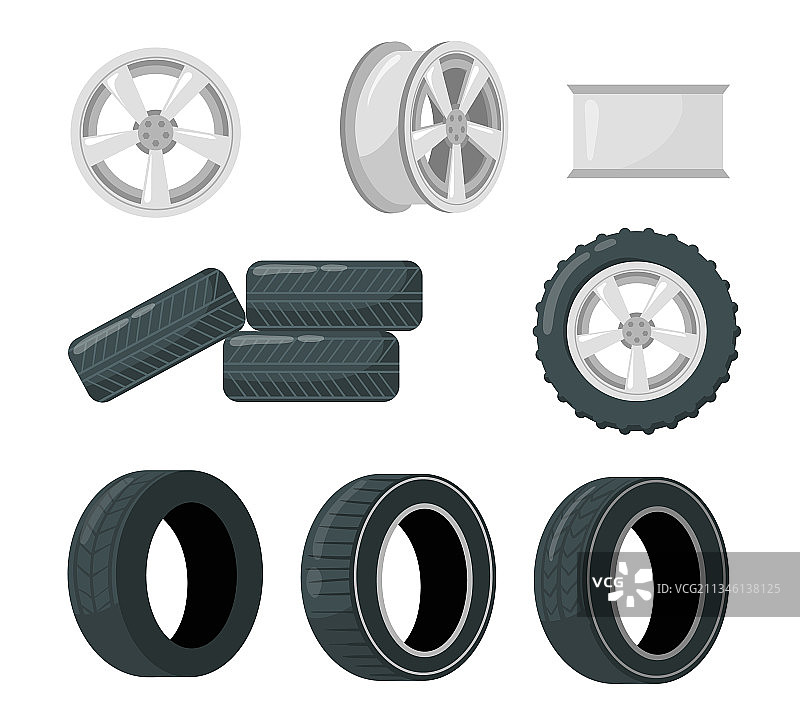 汽车轮胎和车轮图片素材