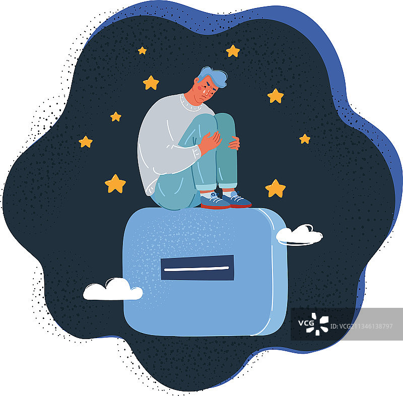 沮丧的男人坐着图片素材