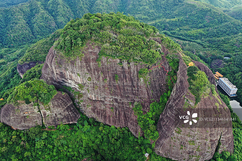 广东省河源市紫金县越王山旅游度假区航拍图片素材