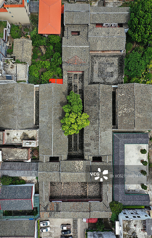 广东省河源市龙川县千年古县佗城龙川考棚越王井航拍图片素材