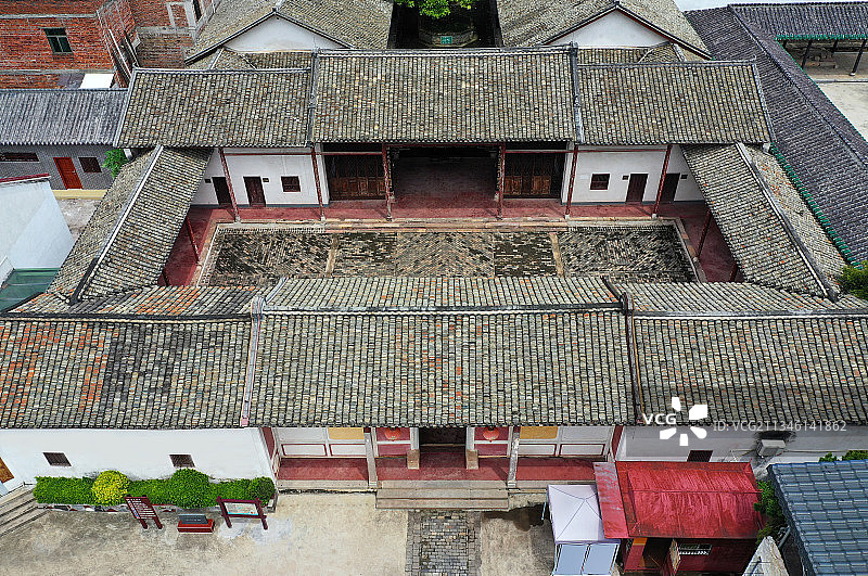广东省河源市龙川县千年古县佗城龙川考棚越王井航拍图片素材