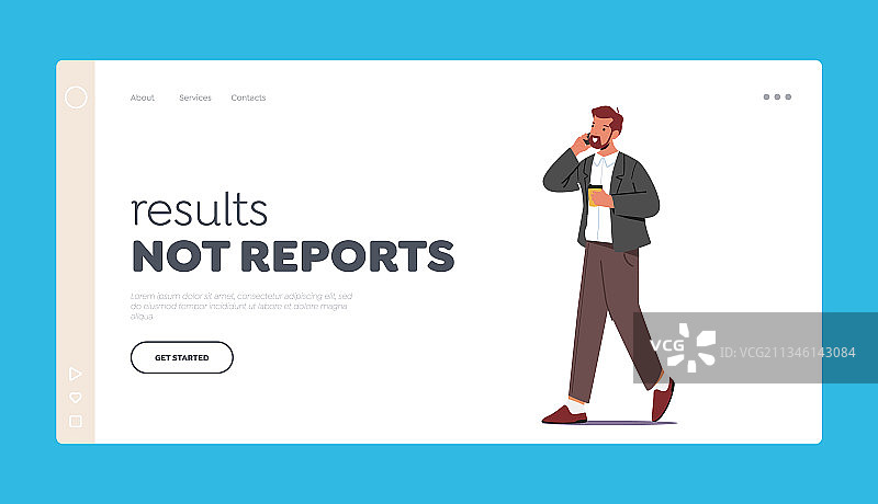 着陆页模板：重结果轻报告图片素材