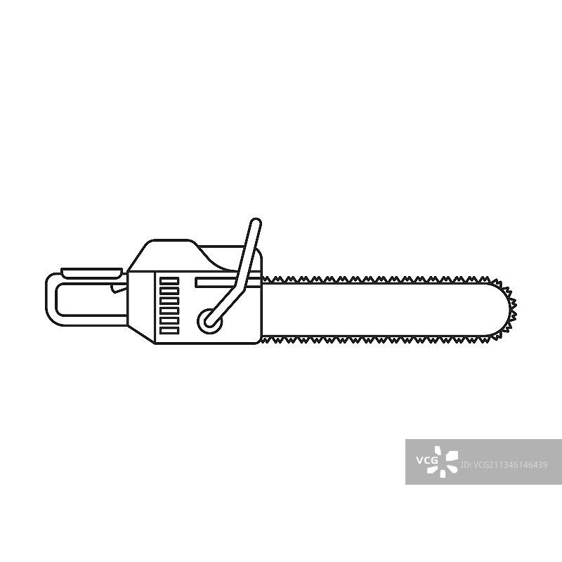 链锯轮廓图标图片素材