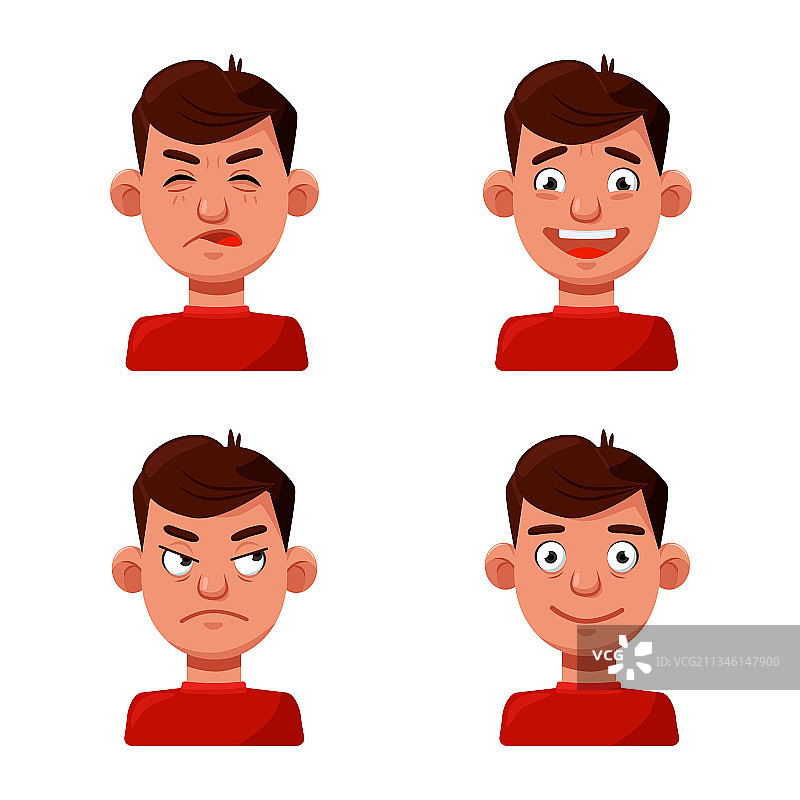 面部与男孩图标设计图片素材