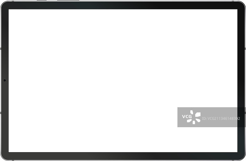 黑色平板电脑样机横向屏幕图片素材