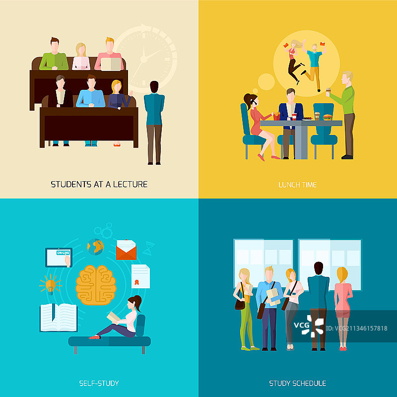 学生概念合集图片素材