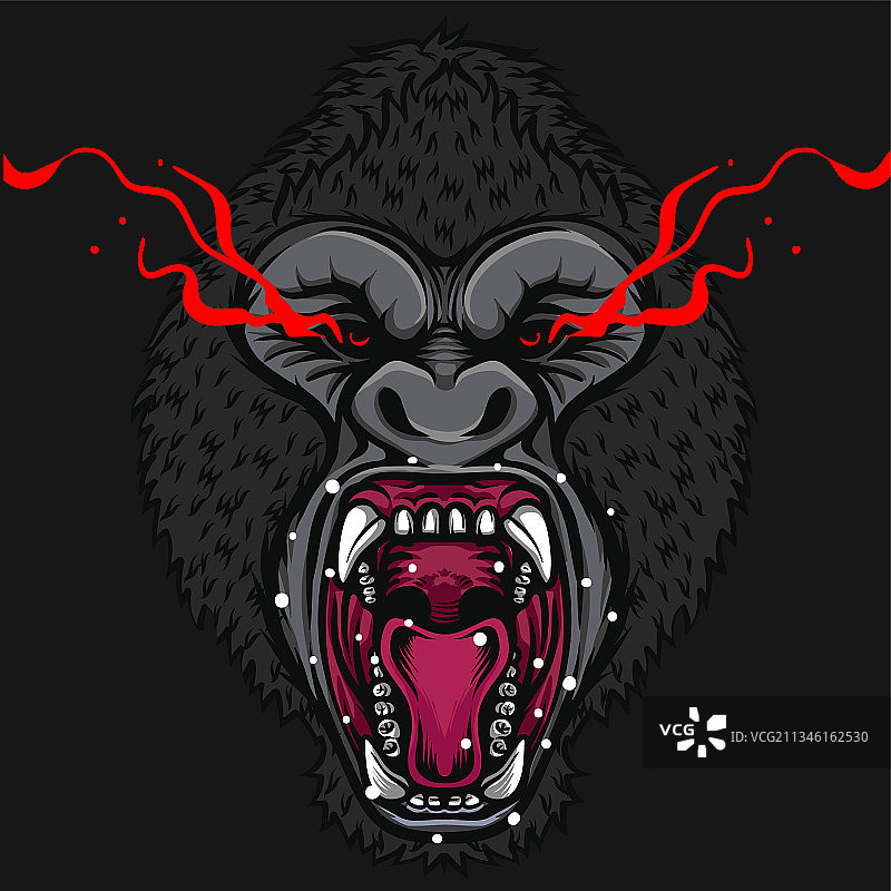 愤怒的大猩猩野生动物图片素材